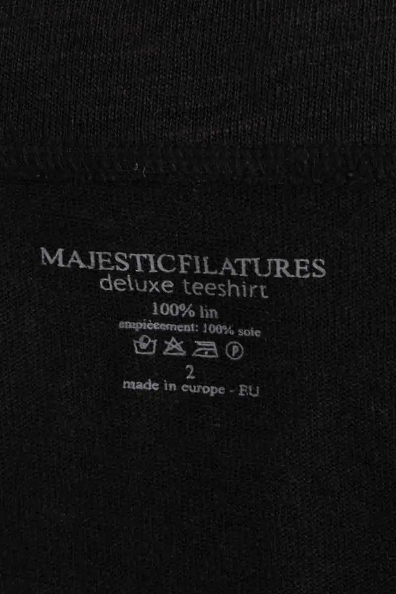 Gilet Majestic Filatures Noir en Lin