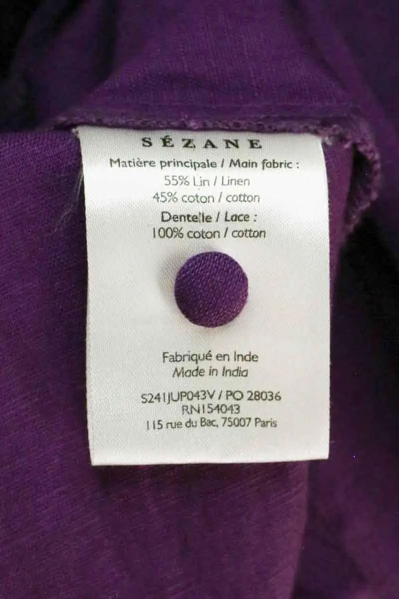 Jupe Sézane Violet en Lin