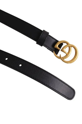 Ceinture Gucci GG Marmont Noir en Cuir