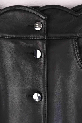 Jupe Maje Journey Noir en Cuir