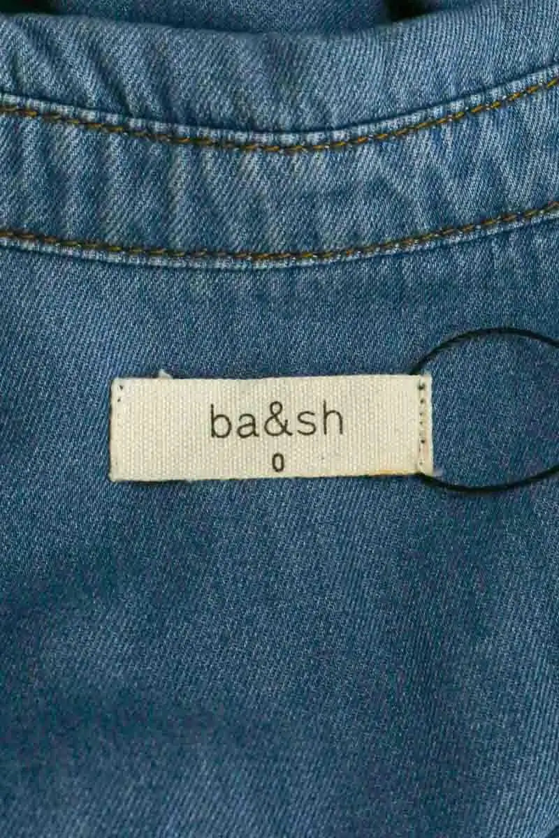 Combishort Ba&Sh Bleu en Coton