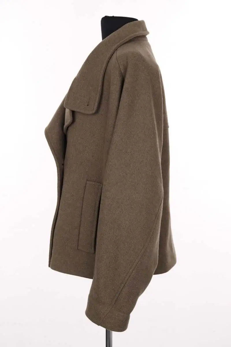 Manteau Pomandère Kaki en Laine