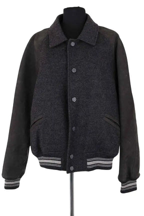 Blouson Louis Vuitton Anthracite en Laine, taille M - Seconde Main