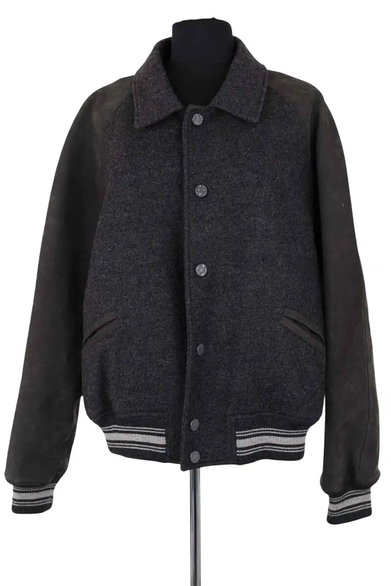 Blouson Louis Vuitton Anthracite en Laine, taille M - Seconde Main