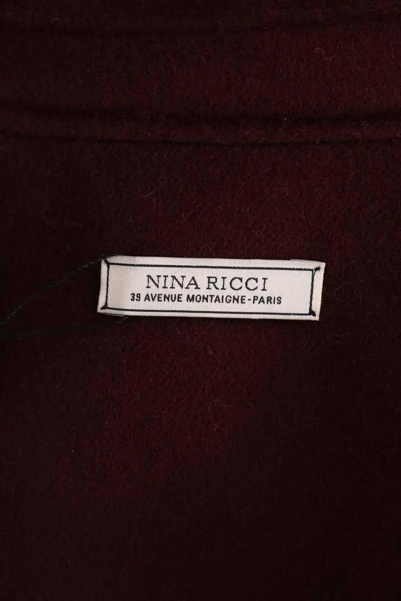 Manteau Nina Ricci Bordeaux en Laine
