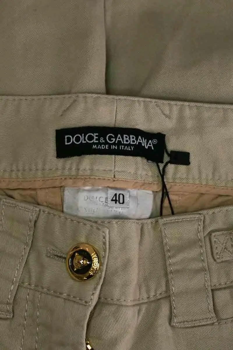 Pantalon Dolce & Gabbana Beige en Coton