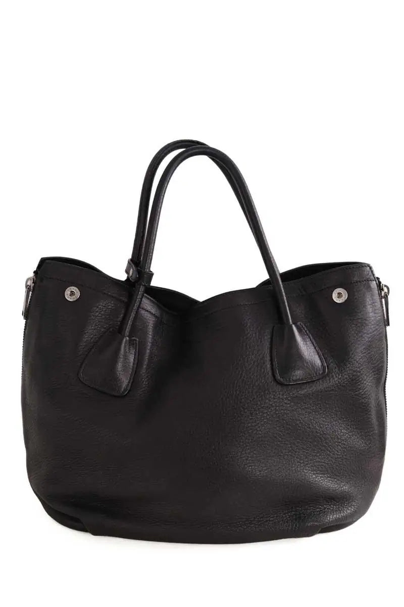 Cabas Prada Noir en Cuir