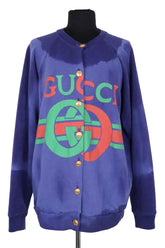 Cardigan Gucci Bleu en Coton, taille XS - Seconde Main
