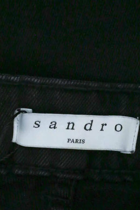 Jean droit Sandro Noir en Coton