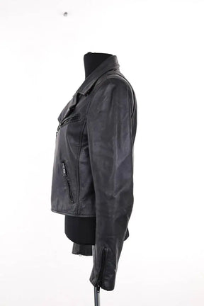 Veste Maje Noir en Cuir