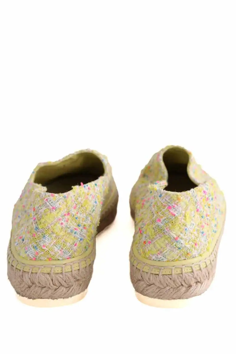 Espadrilles Chanel Jaune en Tissu