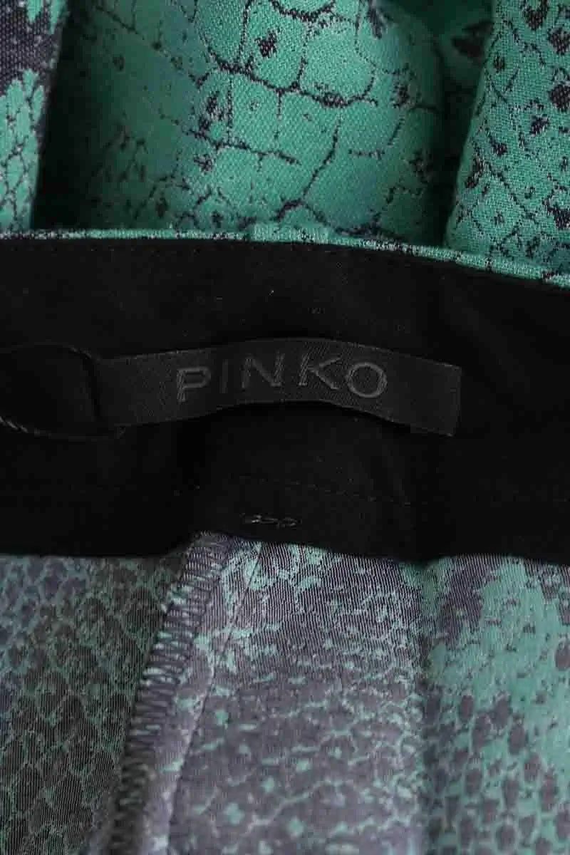 Pantalon droit Pinko Vert en Synthétique