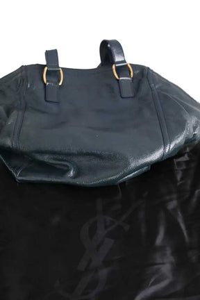 Cabas Yves Saint Laurent Bleu en Cuir verni