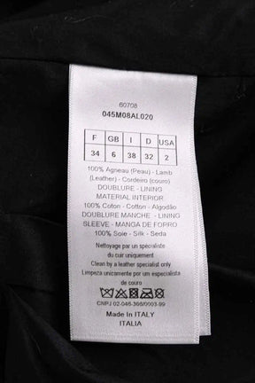 Manteau Dior Noir en Cuir