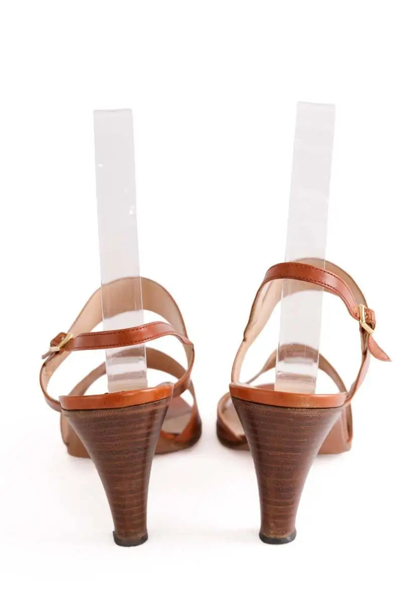 Sandales Celine Camel en Cuir