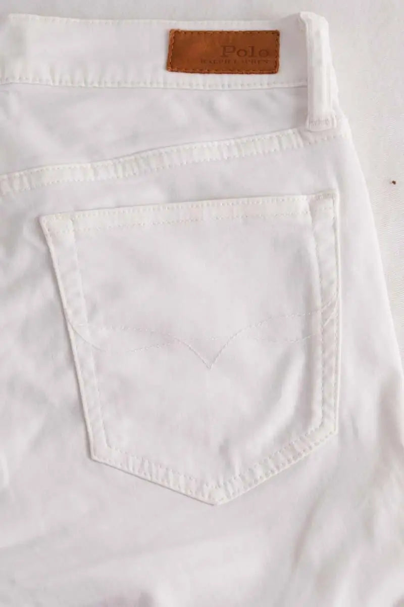 Jean slim Ralph Lauren Blanc en Coton