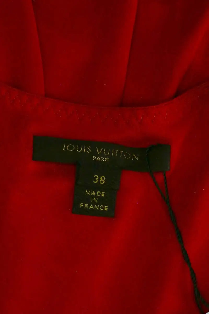 Robe Louis Vuitton Rouge en Viscose