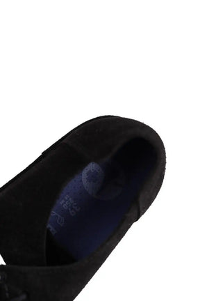 Chaussures à lacets Birkenstock Utti Lace Narrow Noir en Daim