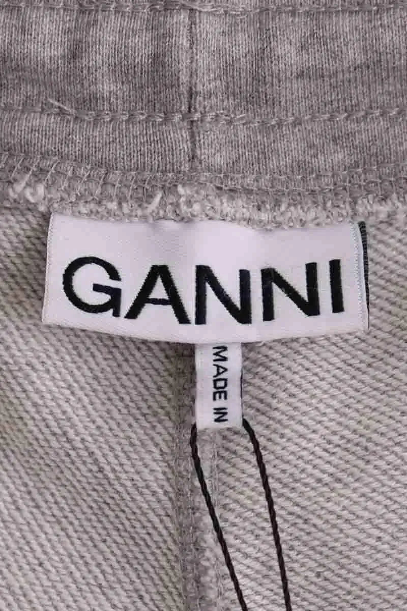 Mini short Ganni Gris en Coton