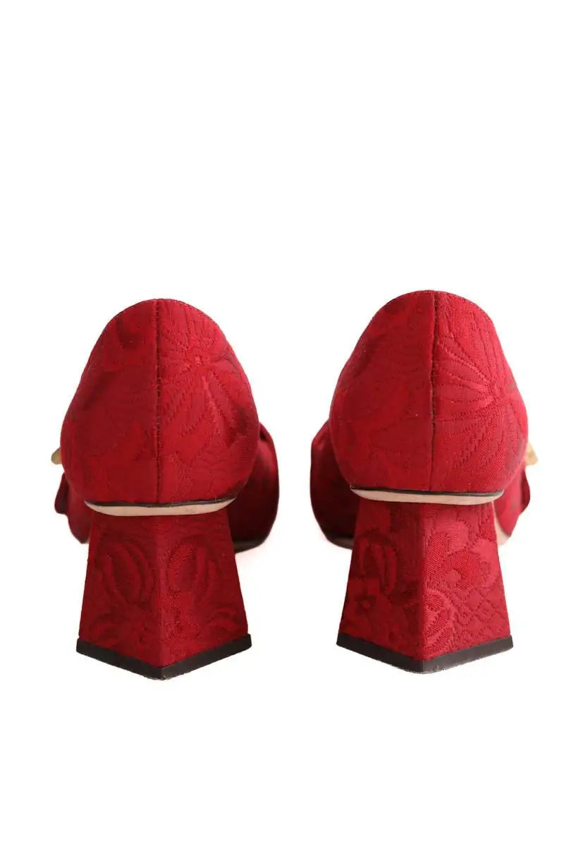 Talons Dolce & Gabbana Rouge en Tissu