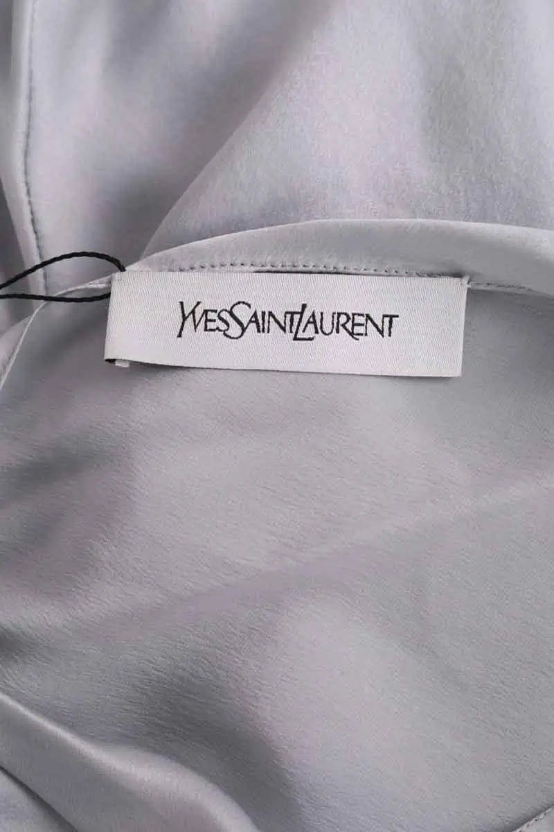 Blouse Yves Saint Laurent Gris en Soie