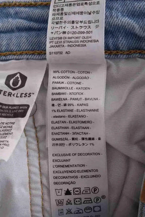Jean droit Levi's 501 Bleu en Coton
