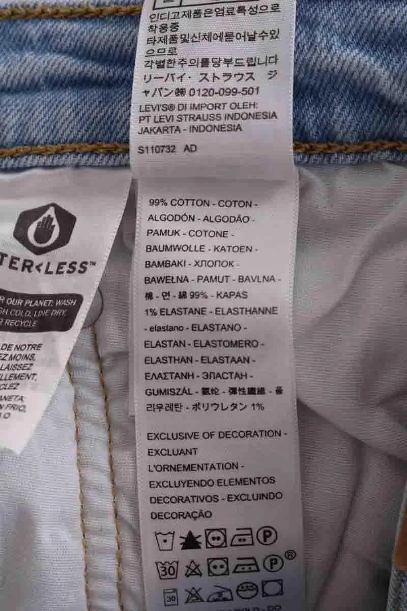 Jean droit Levi's 501 Bleu en Coton
