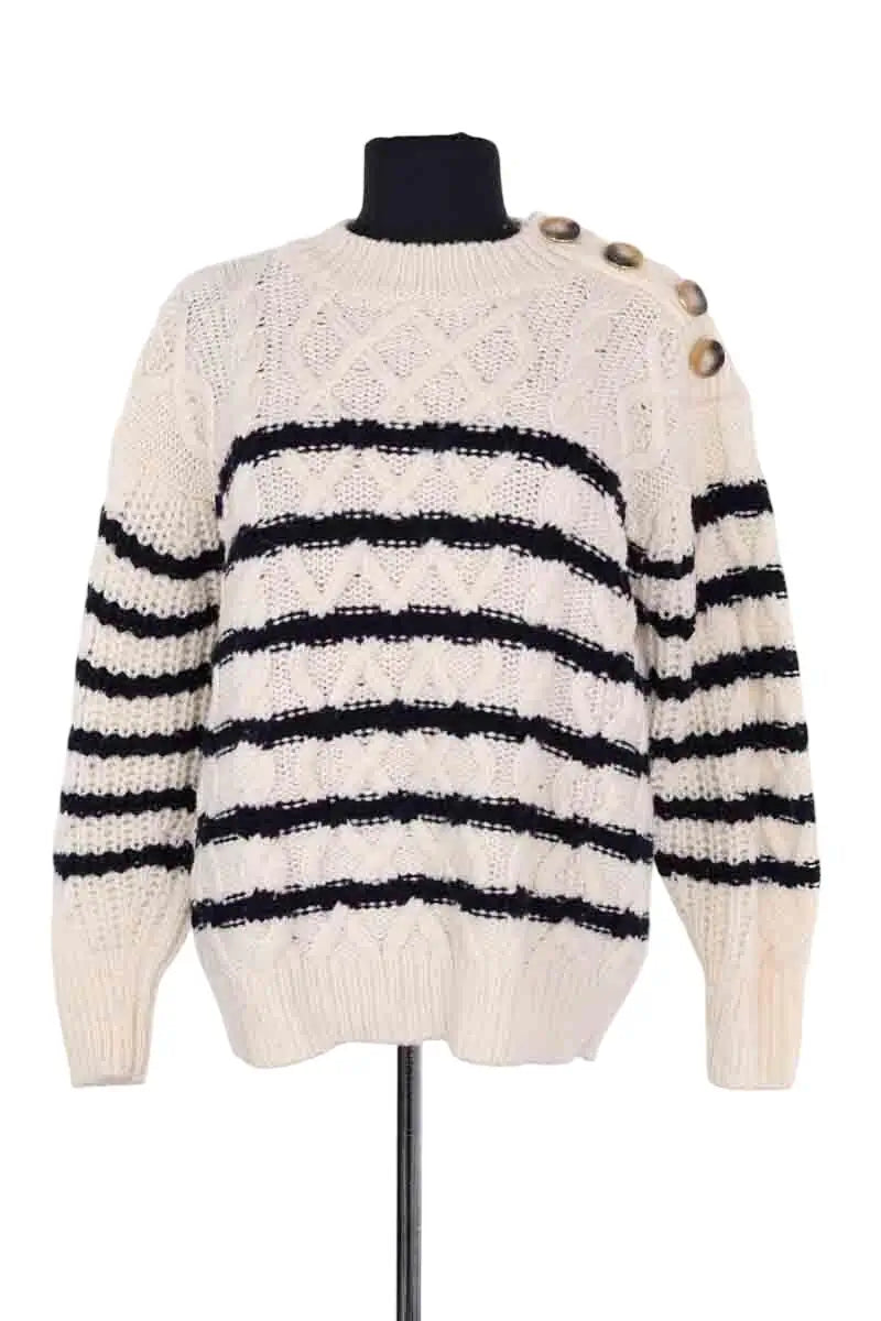 Pull Sézane Beige en Laine, taille S - Seconde Main