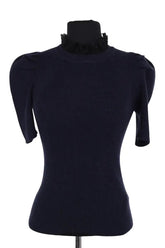 T-shirt Sandro Marine en Viscose, taille S - Seconde Main
