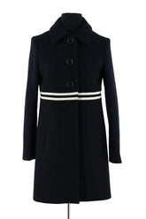 Manteau Maje Marine en Laine, taille S - Seconde Main