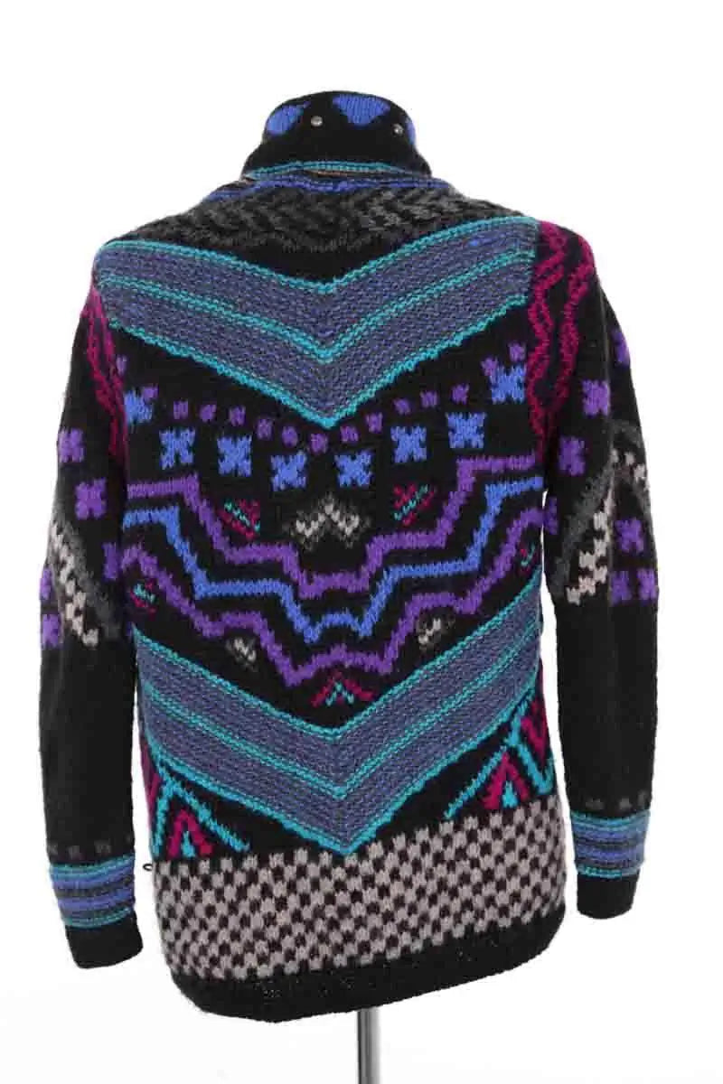 Cardigan laine Alpaga Antik Batik Multicolore en Laine