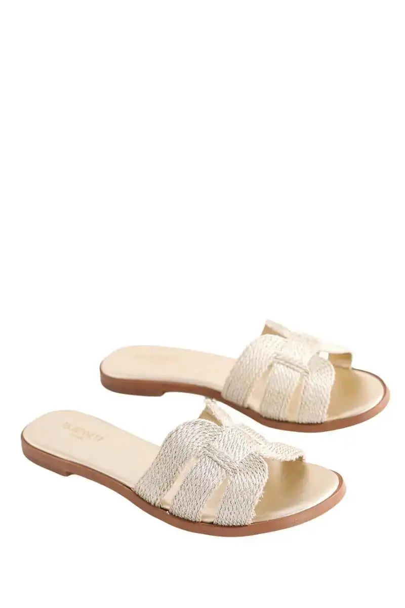 Mules LK Bennett Riley Doré en Tissu