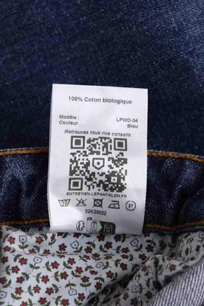 Jean droit Lepantalon Bleu en Coton