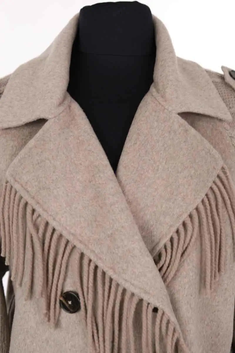 Manteau Notshy Beige en Laine