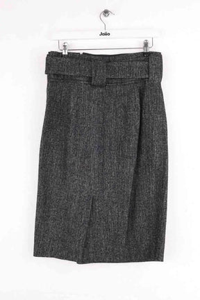 Jupe Yves Saint Laurent Anthracite en Laine
