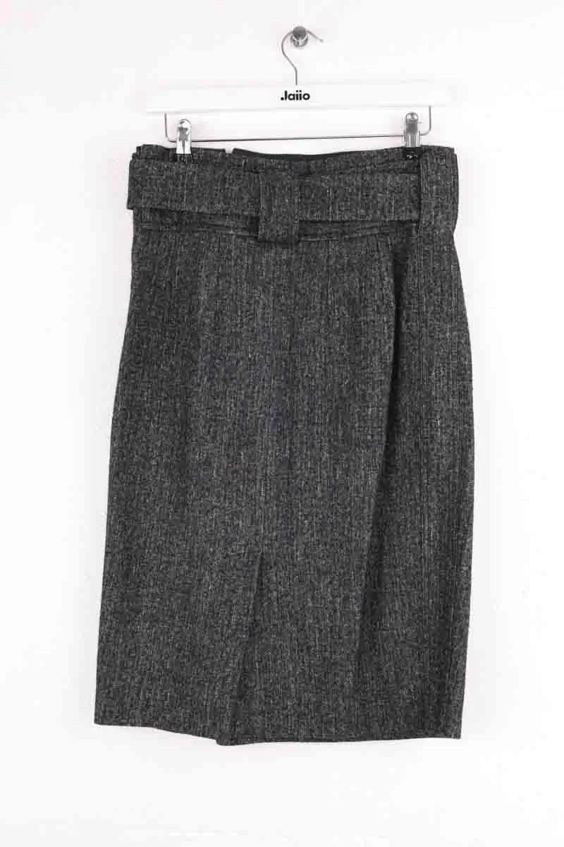 Jupe Yves Saint Laurent Anthracite en Laine