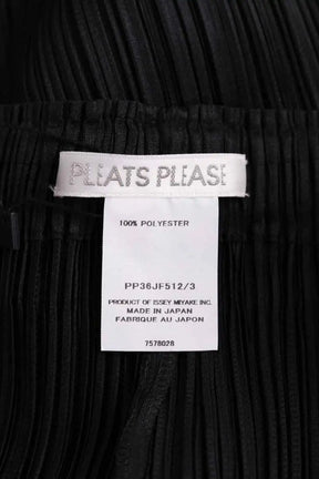 Pantalon droit Pleats Please Noir en Synthétique