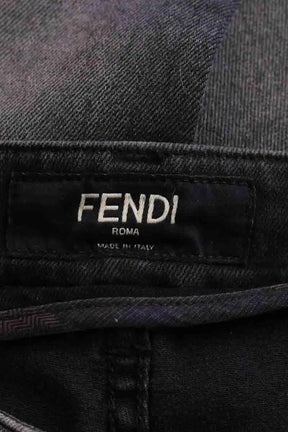 Jean droit Fendi Gris en Coton