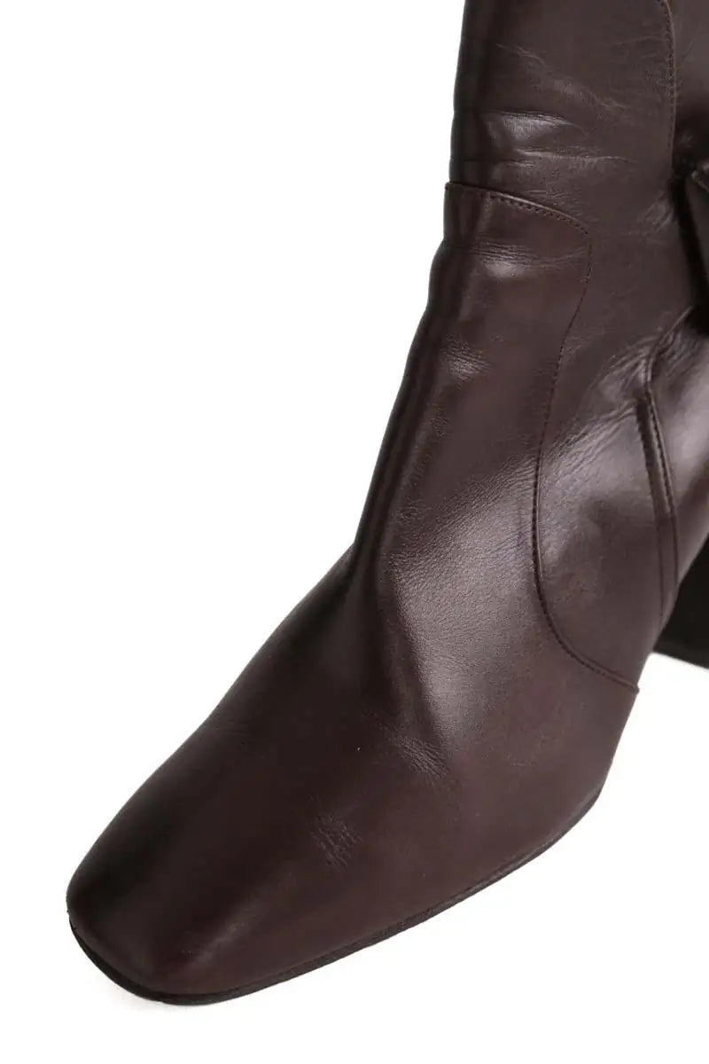 Boots à boucles Roger Vivier Marron en Cuir