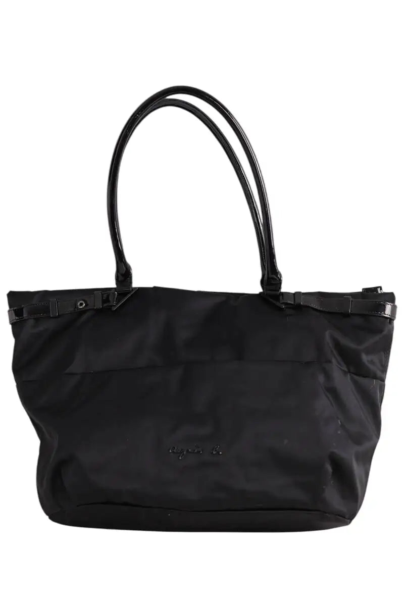 Cabas Agnès B. Noir en Tissu - Seconde Main
