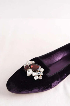 Ballerines Dolce & Gabbana Violet en Velours