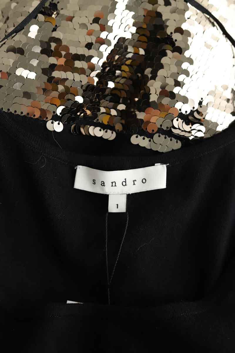 Mi-longueur Sandro  Noir