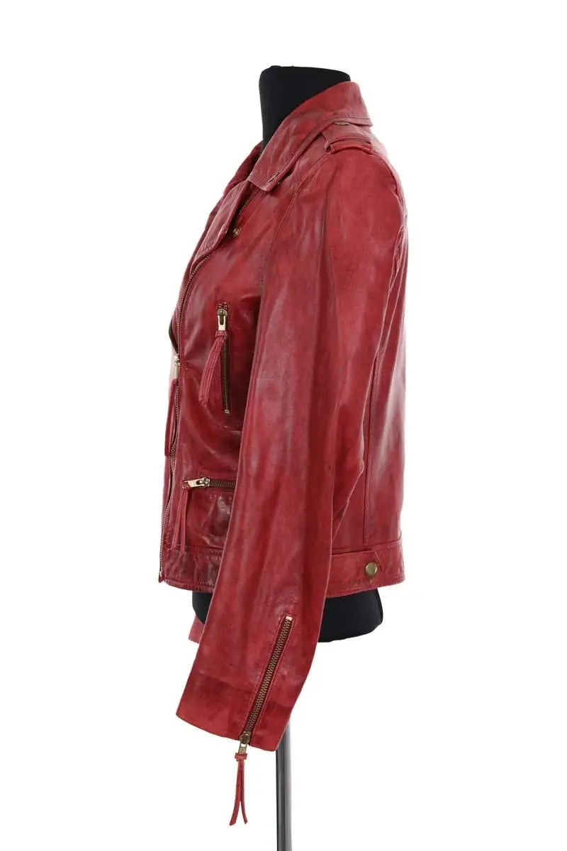 Veste Tara Jarmon Rouge en Cuir