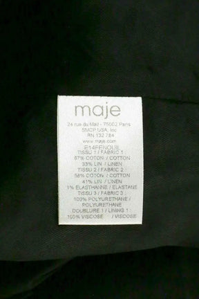 Veste Maje Noir en Laine