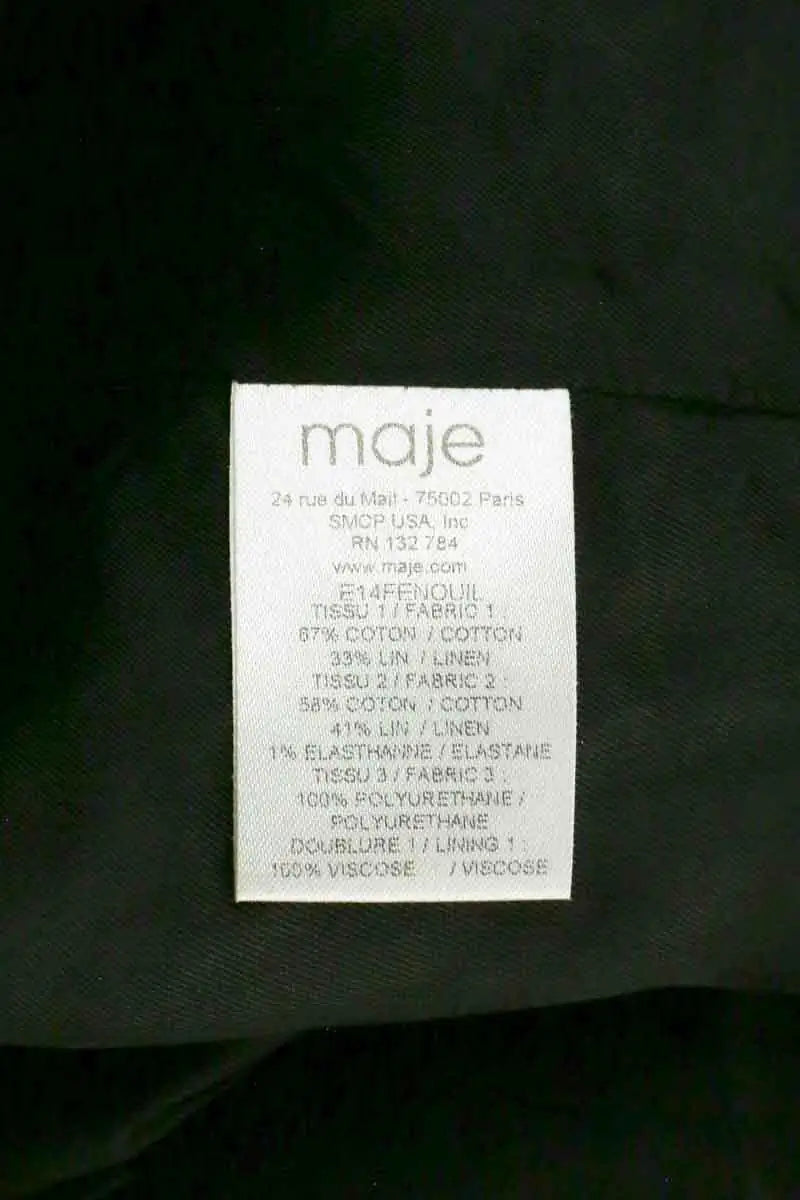 Veste Maje Noir en Laine