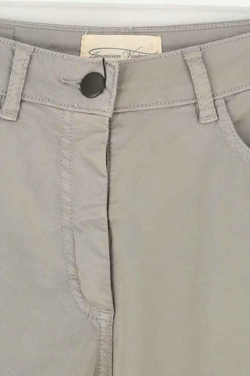 Chino American Vintage Gris en Coton