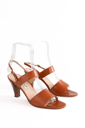 Sandales Celine Camel en Cuir