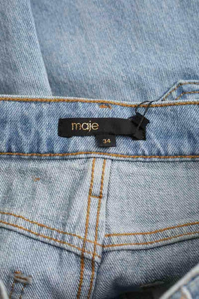Jupe Maje Bleu en Coton