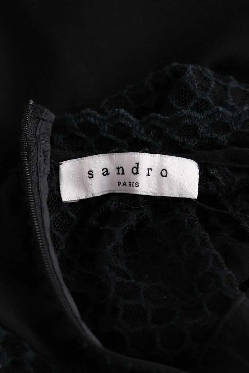 Robe Sandro Noir en Synthétique