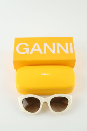 Lunettes de soleil Ganni  Blanc